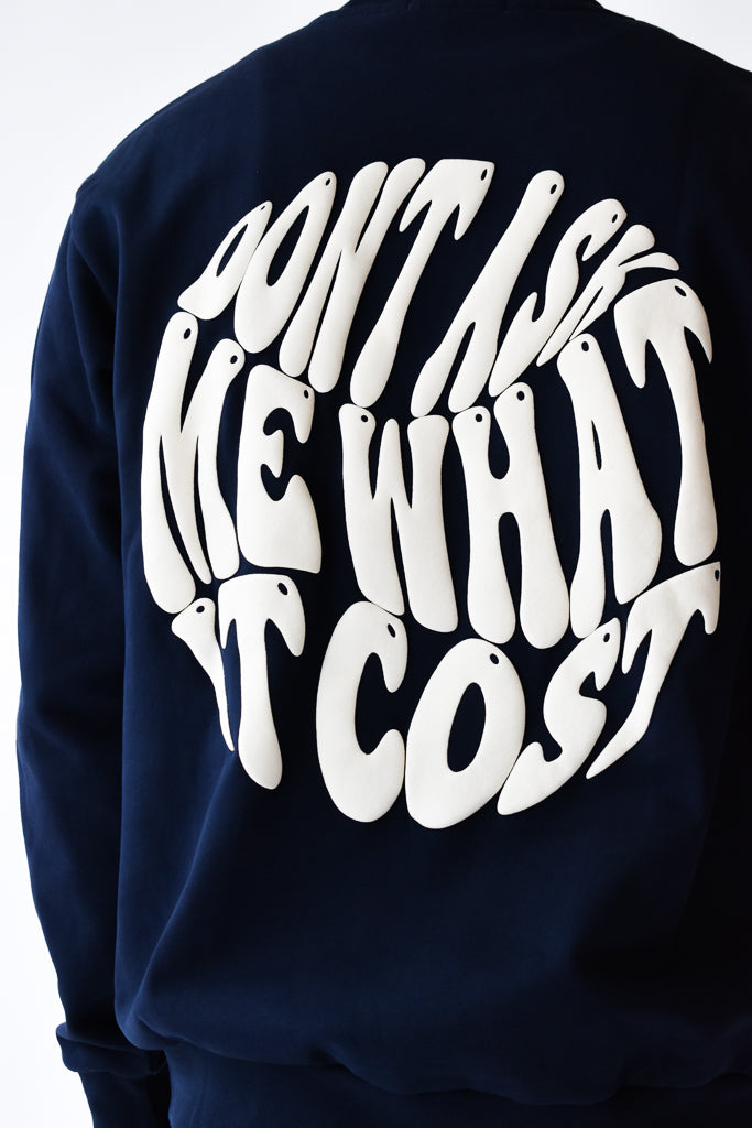 COSTS A LOT CREWNECK SWEATSHIRT NAVY