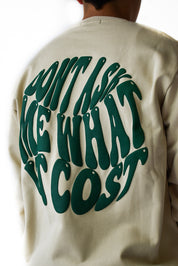COSTS A LOT CREWNECK SWEATSHIRT TAN