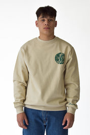 COSTS A LOT CREWNECK SWEATSHIRT TAN
