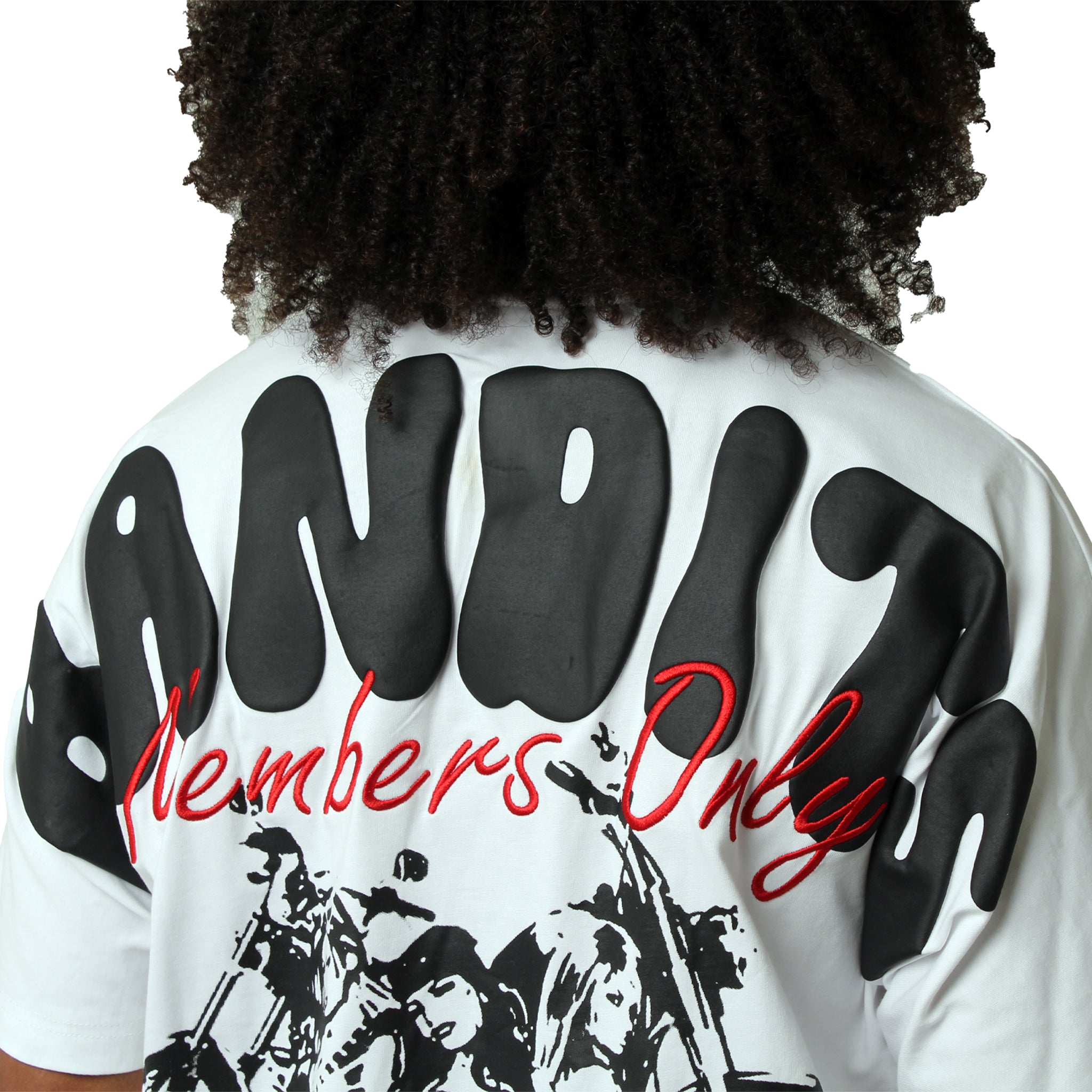 PRETTY GIRL BIKER CLUB S/S TEE WHITE